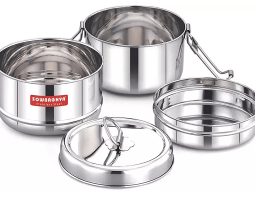 Sowbaghya Lunch box 2 Containers Lunch Box  (200 ml) - Image 2
